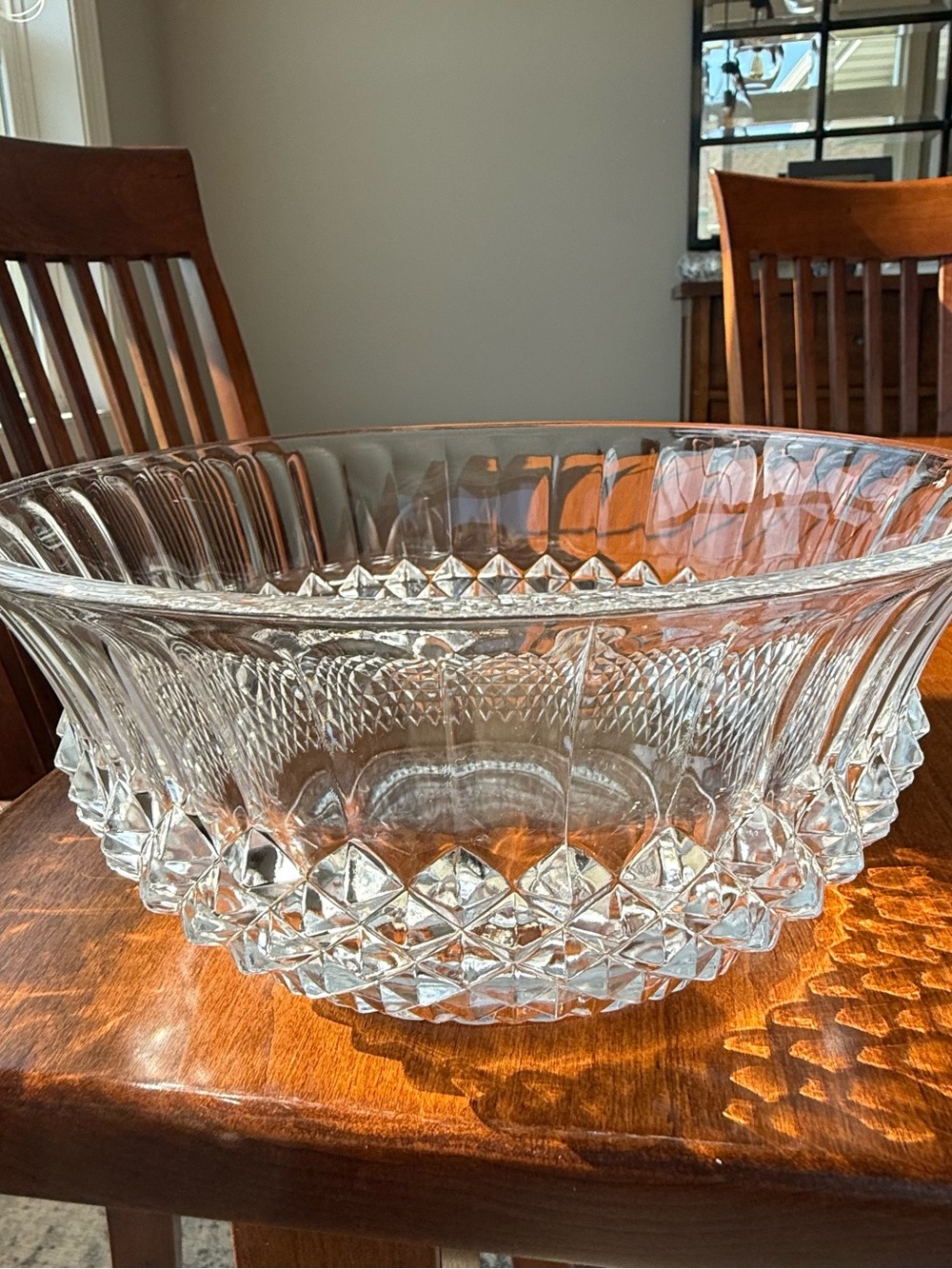 Vintage Cristal D'Arques Longchamp 24% Lead Crystal Serving Bowl
